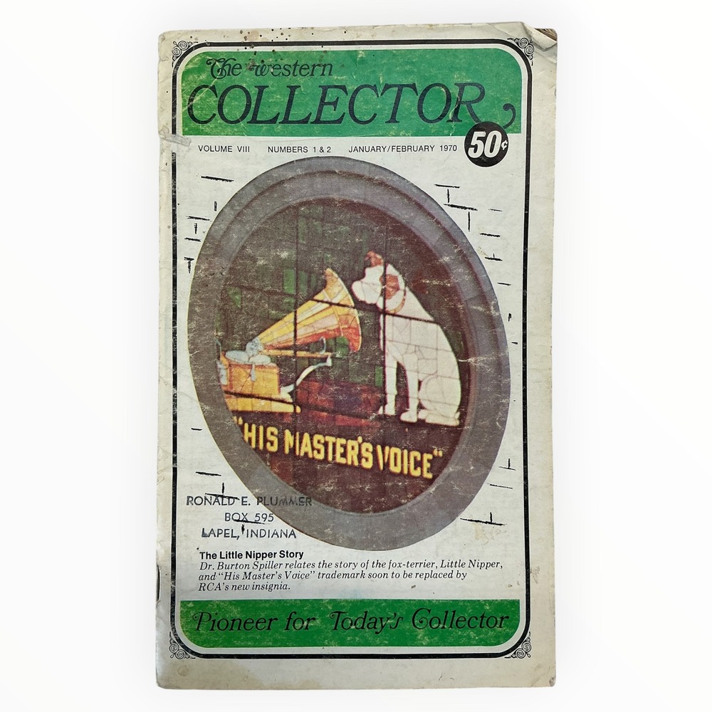 1970 Western Collector Magazine Little Nipper RCA His Master's Voice Phonograph